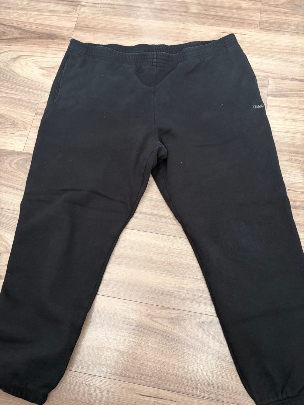 Men/Women Aritzia TNA Sweatfleece Cozy Fleece Perfect Sweatpant Joggers Black